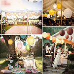 LAMPARA PANTALLA FAROL CHINO COLORES 20CM 