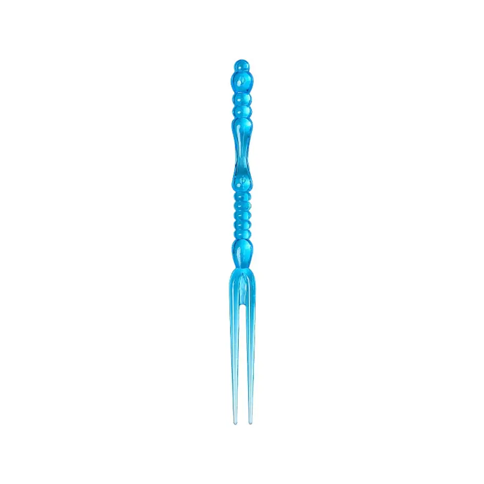 MINI TENEDOR DESECHABLE DE PLÁSTICO PARA COCTELES 10CM 50 PCS 5