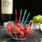 MINI TENEDOR DESECHABLE DE PLÁSTICO PARA COCTELES 10CM 50 PCS - Miniatura 2