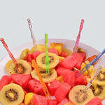 MINI TENEDOR DESECHABLE DE PLÁSTICO PARA COCTELES 10CM