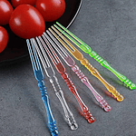 MINI TENEDOR DESECHABLE DE PLÁSTICO PARA COCTELES 10CM