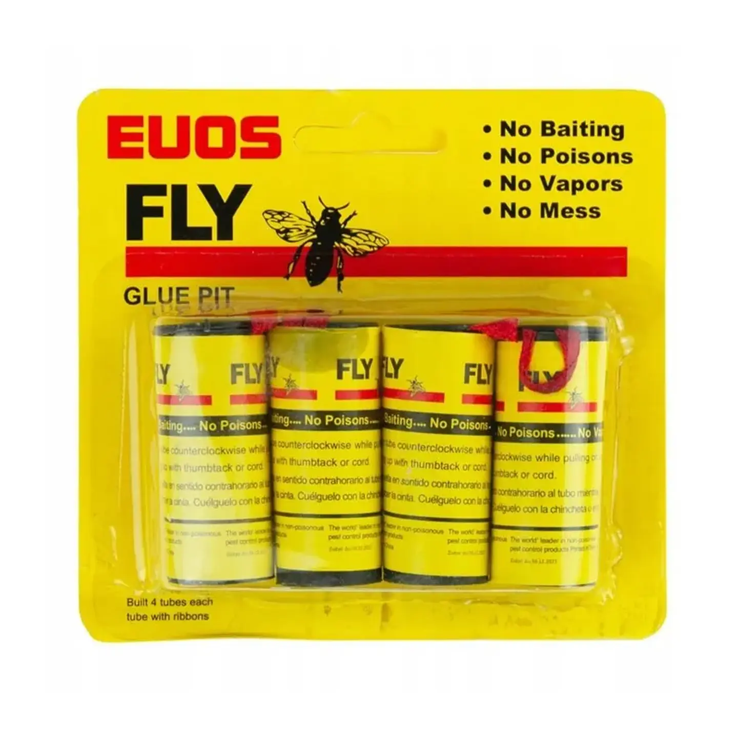 CINTA ATRAPA MOSCAS Y MOSQUITOS PQT 4UNDS 1