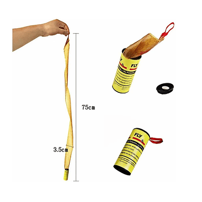 CINTA ATRAPA MOSCAS Y MOSQUITOS PQT 4UNDS