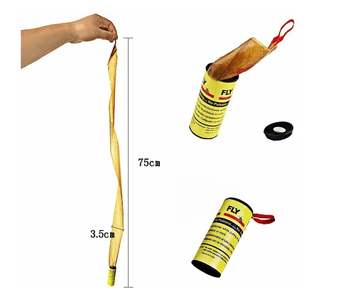 CINTA ATRAPA MOSCAS Y MOSQUITOS PQT 4UNDS