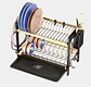 RACK METALICO ORGANIZADOR PARA PLATOS DE 2 PISOS 46x33CM - Miniatura 4