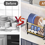 RACK METALICO ORGANIZADOR PARA PLATOS DE 2 PISOS 