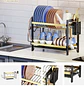 RACK METALICO ORGANIZADOR PARA PLATOS DE 2 PISOS 46x33CM - Miniatura 1
