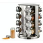 SET CONDIMENTERO ESPECIERO GIRATORIO COCINA DE 16PZS - Miniatura 1