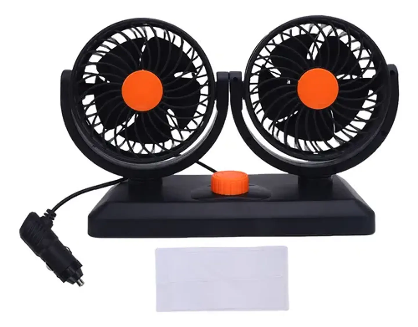MINI VENTILADOR DOBLE PARA AUTO 12V 360GRADOS 4
