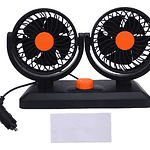 MINI VENTILADOR DOBLE PARA AUTO 12V 360GRADOS