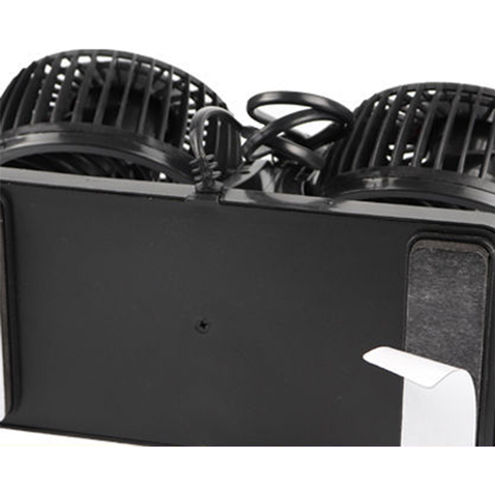MINI VENTILADOR DOBLE PARA AUTO 12V 360GRADOS