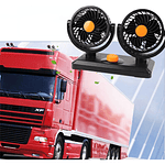 MINI VENTILADOR DOBLE PARA AUTO 12V 360GRADOS