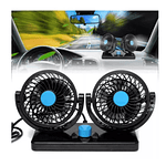 MINI VENTILADOR DOBLE PARA AUTO 12V 360GRADOS