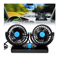 MINI VENTILADOR DOBLE PARA AUTO 12V 360GRADOS - Miniatura 1
