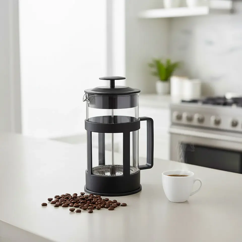 CAFETERA FRANCESA 1000ML PRENSA FRANCESA ESPUMADORA 1