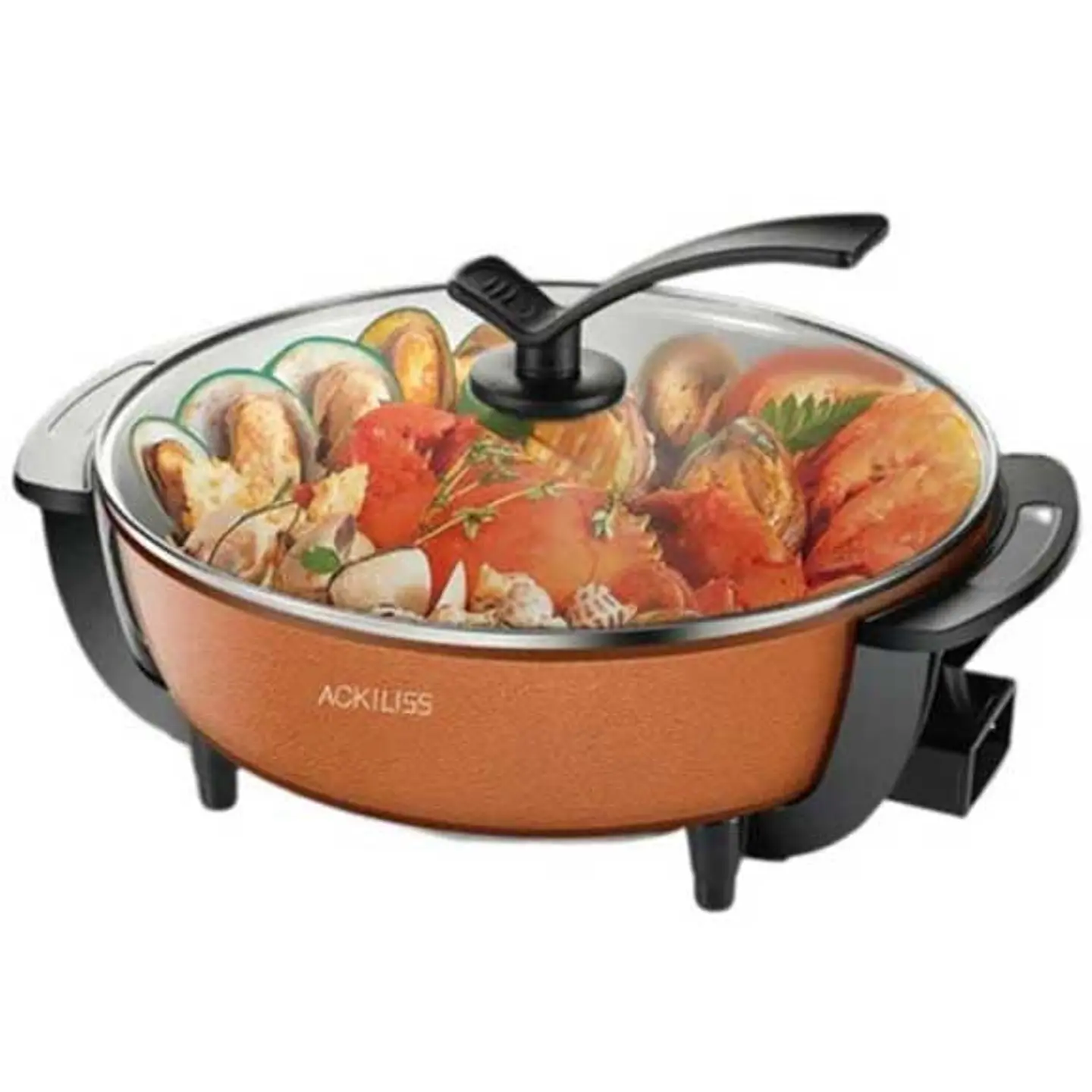 OLLA ELECTRICA SARTEN ANTIADHERENTE ACKILISS 8LTRS 1350W  5