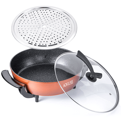 OLLA ELECTRICA SARTEN ANTIADHERENTE ACKILISS 8LTRS 1350W 