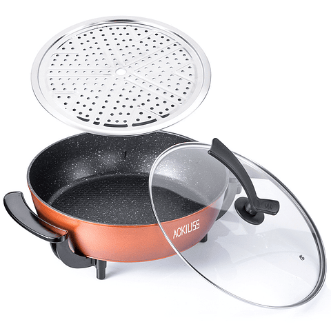 OLLA ELECTRICA SARTEN ANTIADHERENTE ACKILISS 8LTRS 1350W 