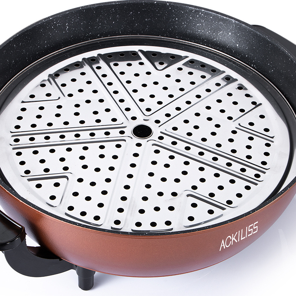 OLLA ELECTRICA SARTEN ANTIADHERENTE ACKILISS 8LTRS 1350W 