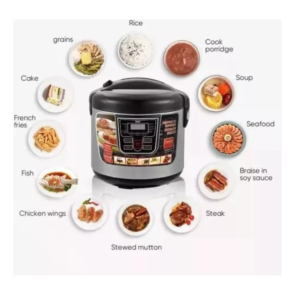 OLLA ARROCERA ELECTRICA MULTIFUNCIONAL DIGITAL ACKILISS 5 LTRS CON 12 FUNCIONES 