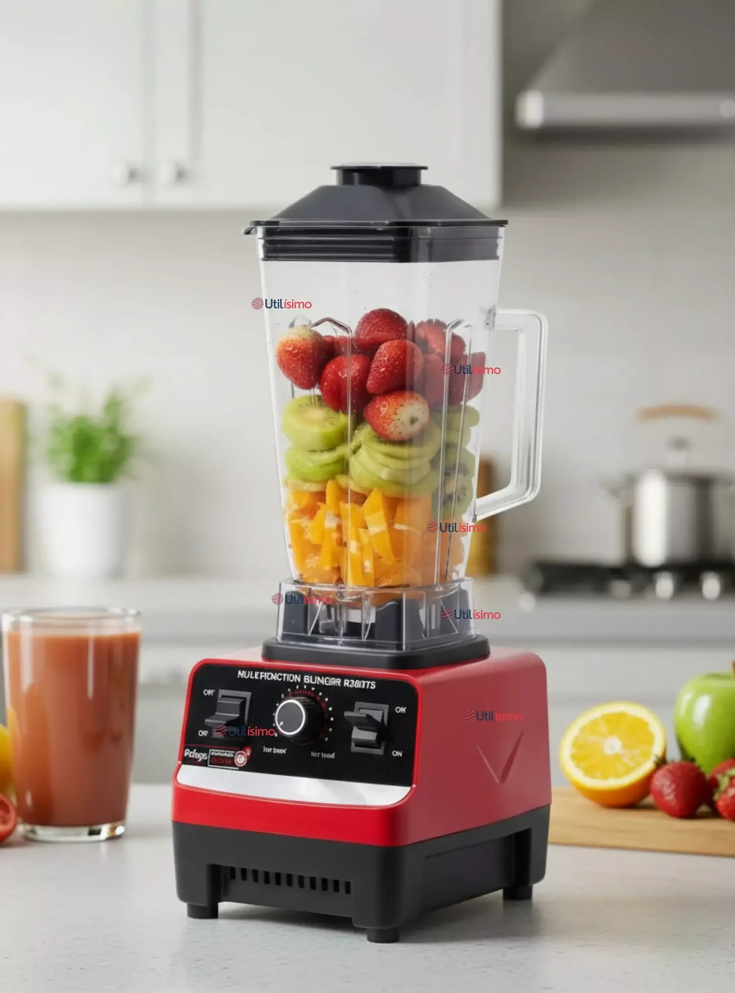 LICUADORA JUGUERA MULTIFUNCIONAL ACKILISS JARRA DE ACRÍLICO 2.5LTRS 2400W DE POTENCIA + MANGO TRITURADOR 1