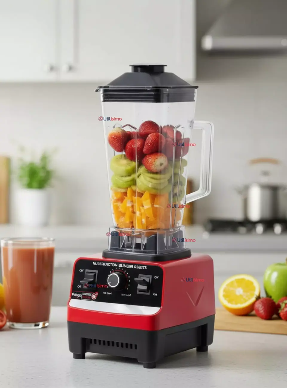 LICUADORA JUGUERA MULTIFUNCIONAL ACKILISS JARRA DE ACRÍLICO 2.5LTRS 2400W DE POTENCIA + MANGO TRITURADOR 1