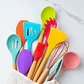 SET UTENSILIOS SILICONA COCINA DE COLORES 12 PZS  - Miniatura 2