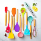 SET UTENSILIOS SILICONA COCINA DE COLORES 12 PZS  - Miniatura 3