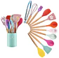 SET UTENSILIOS SILICONA COCINA DE COLORES 12 PZS  - Miniatura 4