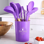 SET UTENSILIOS SILICONA COCINA 12 PZS 