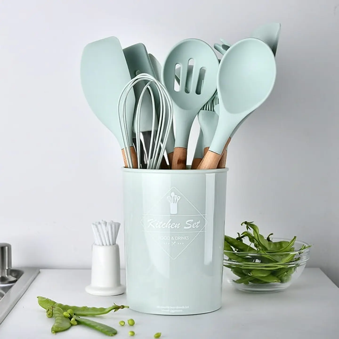 SET UTENSILIOS SILICONA COCINA 12 PZS  4