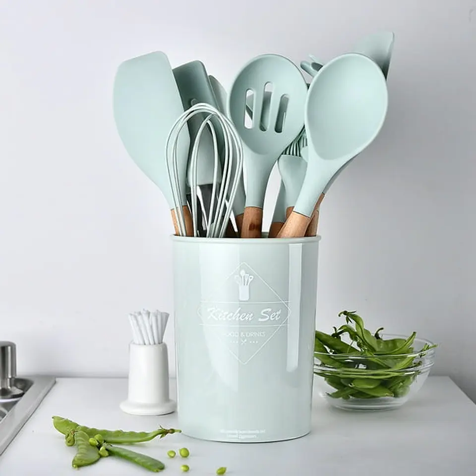 SET UTENSILIOS SILICONA COCINA 12 PZS  4