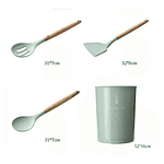 SET UTENSILIOS SILICONA COCINA 12 PZS 