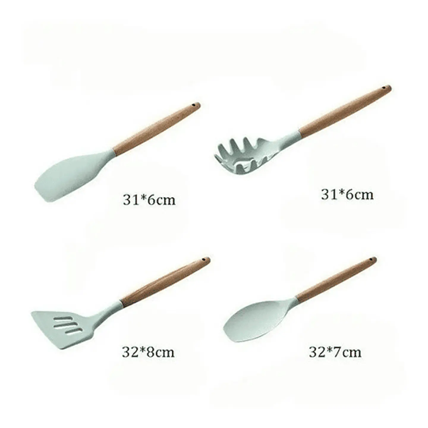 SET UTENSILIOS SILICONA COCINA 12 PZS  14
