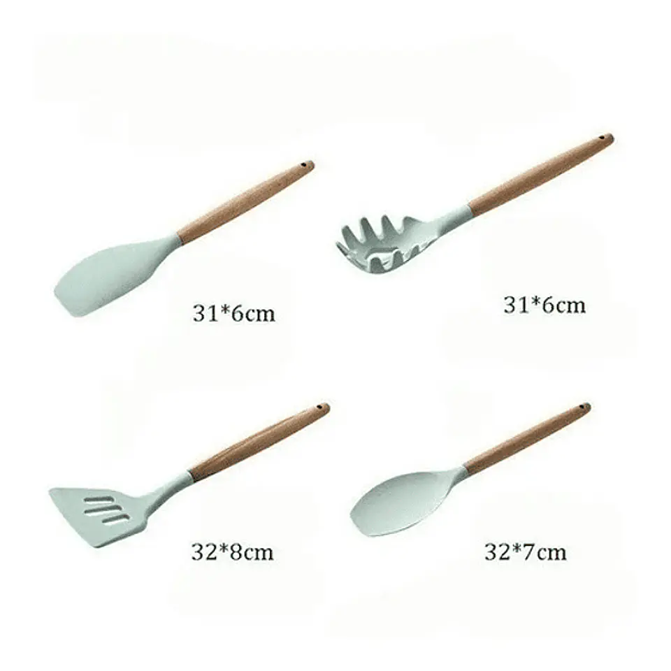 SET UTENSILIOS SILICONA COCINA 12 PZS  14