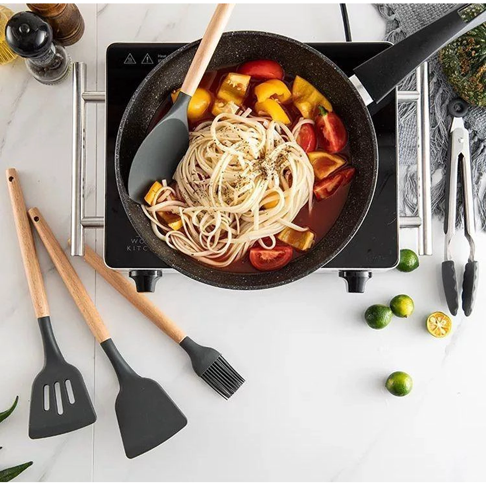 SET UTENSILIOS SILICONA COCINA 12 PZS 