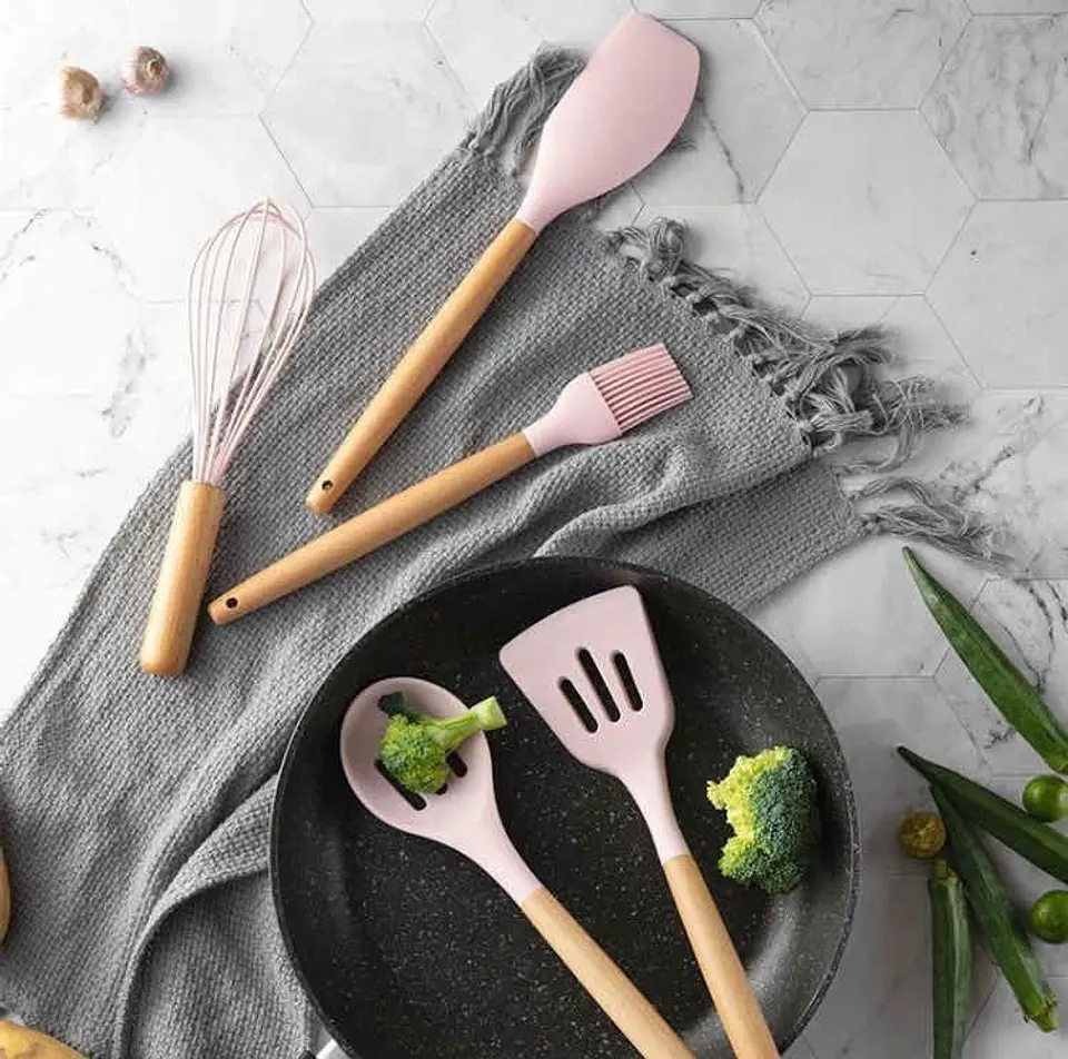 SET UTENSILIOS SILICONA COCINA 12 PZS  17