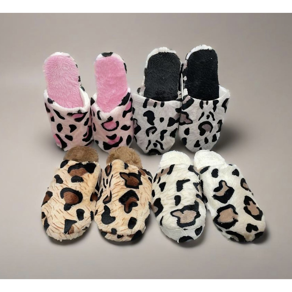 PANTUFLA PLUSH ANIMAL PRINT 36/37 38/39 40/41