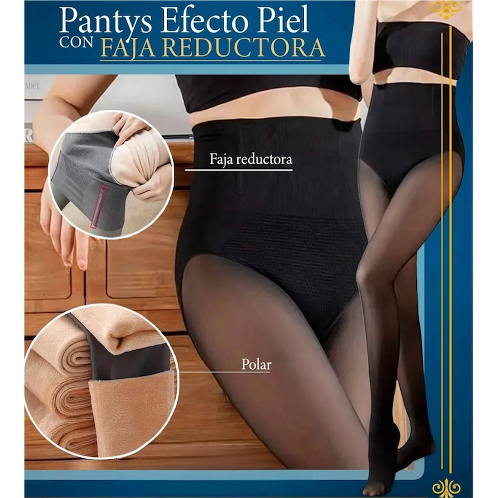 PANTY EFECTO PIEL CON FAJA REDUCTORA M-XXXXXL