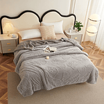 FRAZADA TEXTURIZADA MARIPOSA CON CHIPORRO 2 PLAZAS