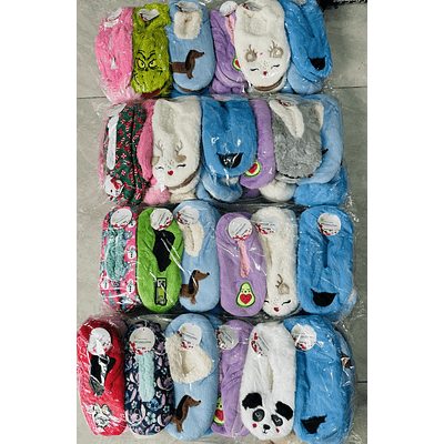 DOCENA DE PANTUFLAS CON CHIPORRO DISEÑO BORADADO PARA ADULTO