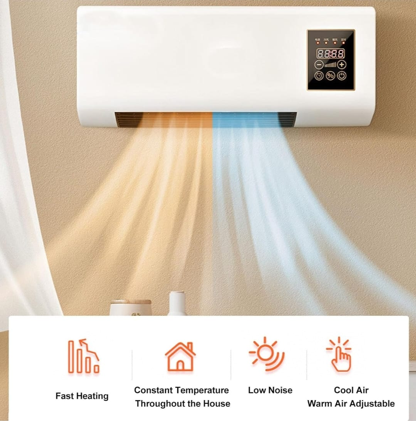 CALEFACTOR ELÉCTRICO PORTÁTIL DE PARED 4