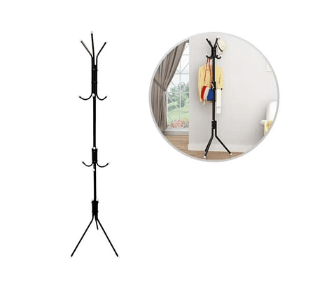 PERCHERO DE PIE NEGRO MODELO STATICE 2029 48x48x170CM