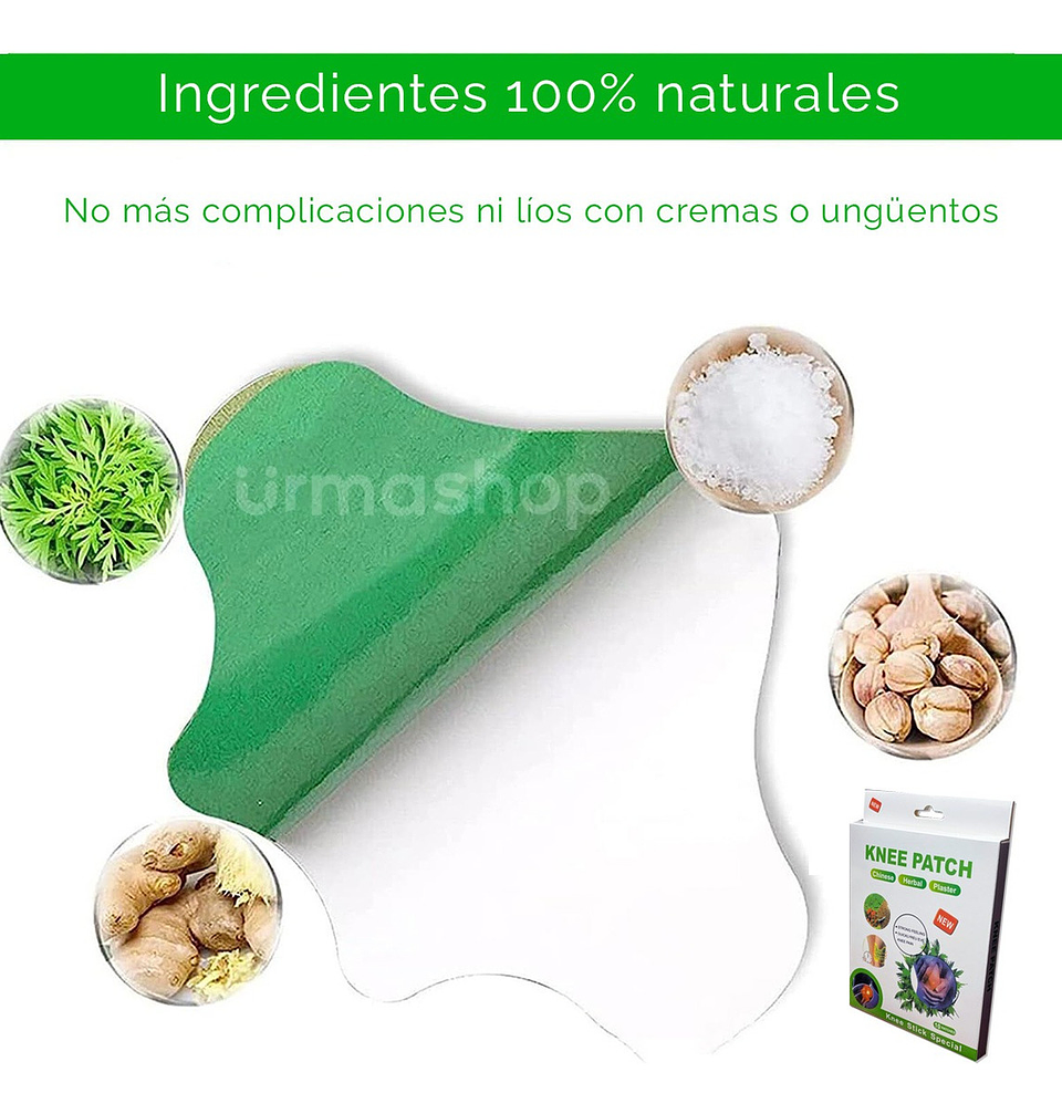 PARCHES PARA ELIMINAR ALIVIAR, CALMAR DOLORES DE RODILLAS KNEE PATCH CAJITA 10 UNDS 5