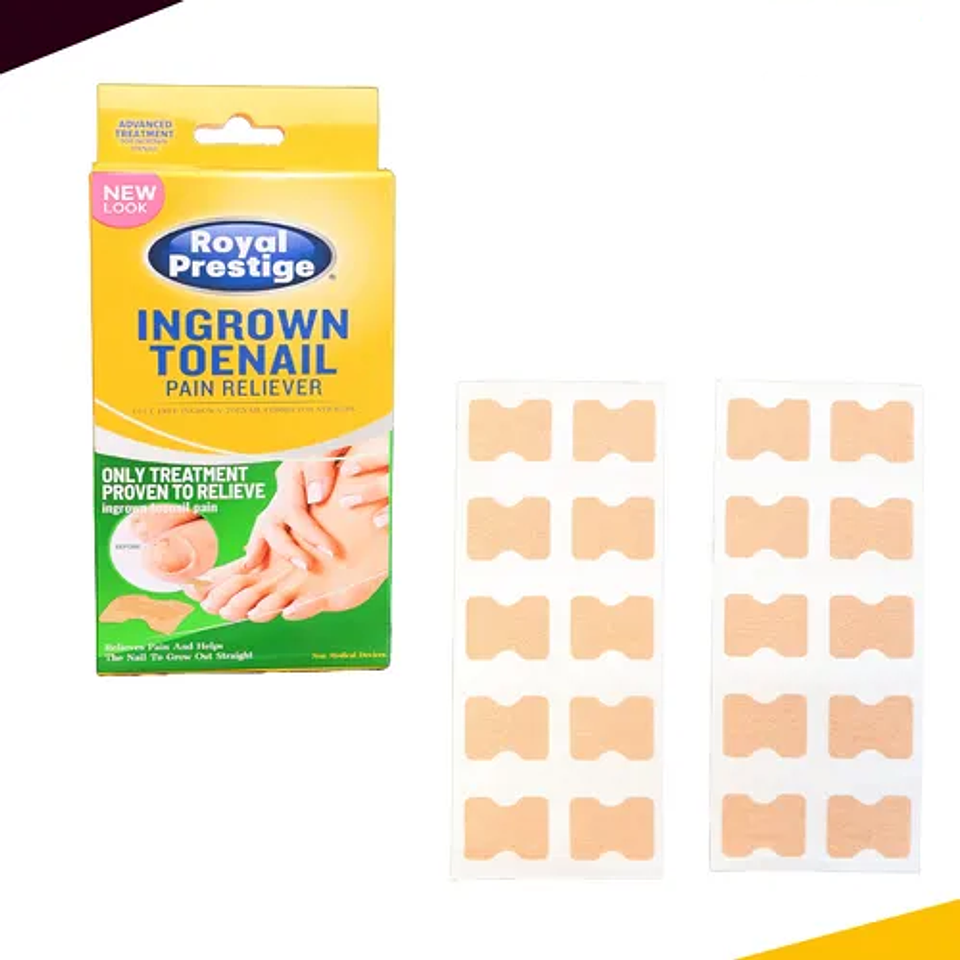 KIT DE PARCHES PARA CORREGIR Y ALIVIAR EL DOLOR DE UÑAS ENCARNADAS CAJITA 30UNDS 6