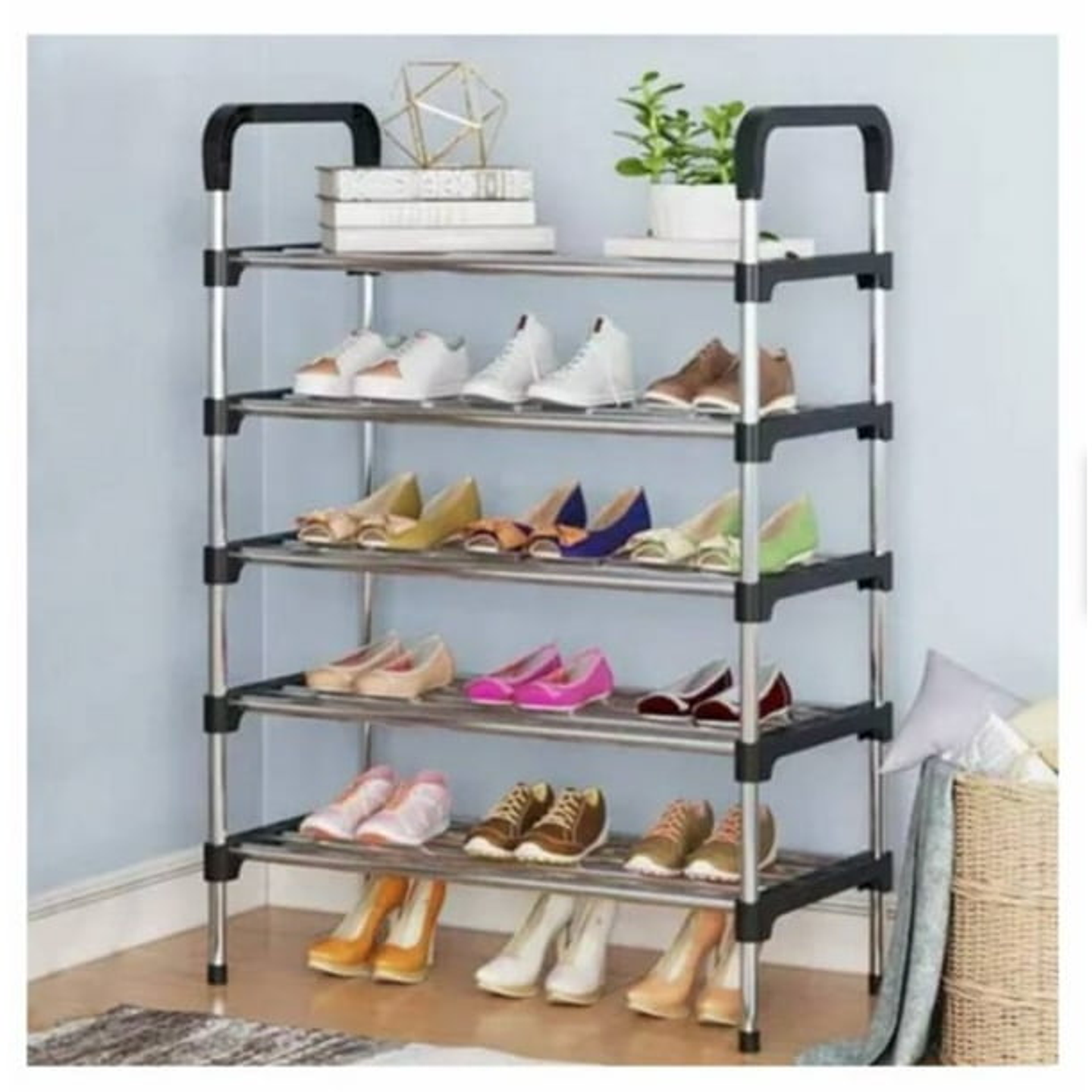 ZAPATERO ORGANIZADOR DE 5 NIVELES ESTANTE PARA 15 PARES  2