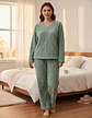 PIJAMA POLAR DE 2 PIEZAS TEXTURIZADO PARA DAMA CON BRILLO M-L - Miniatura 2