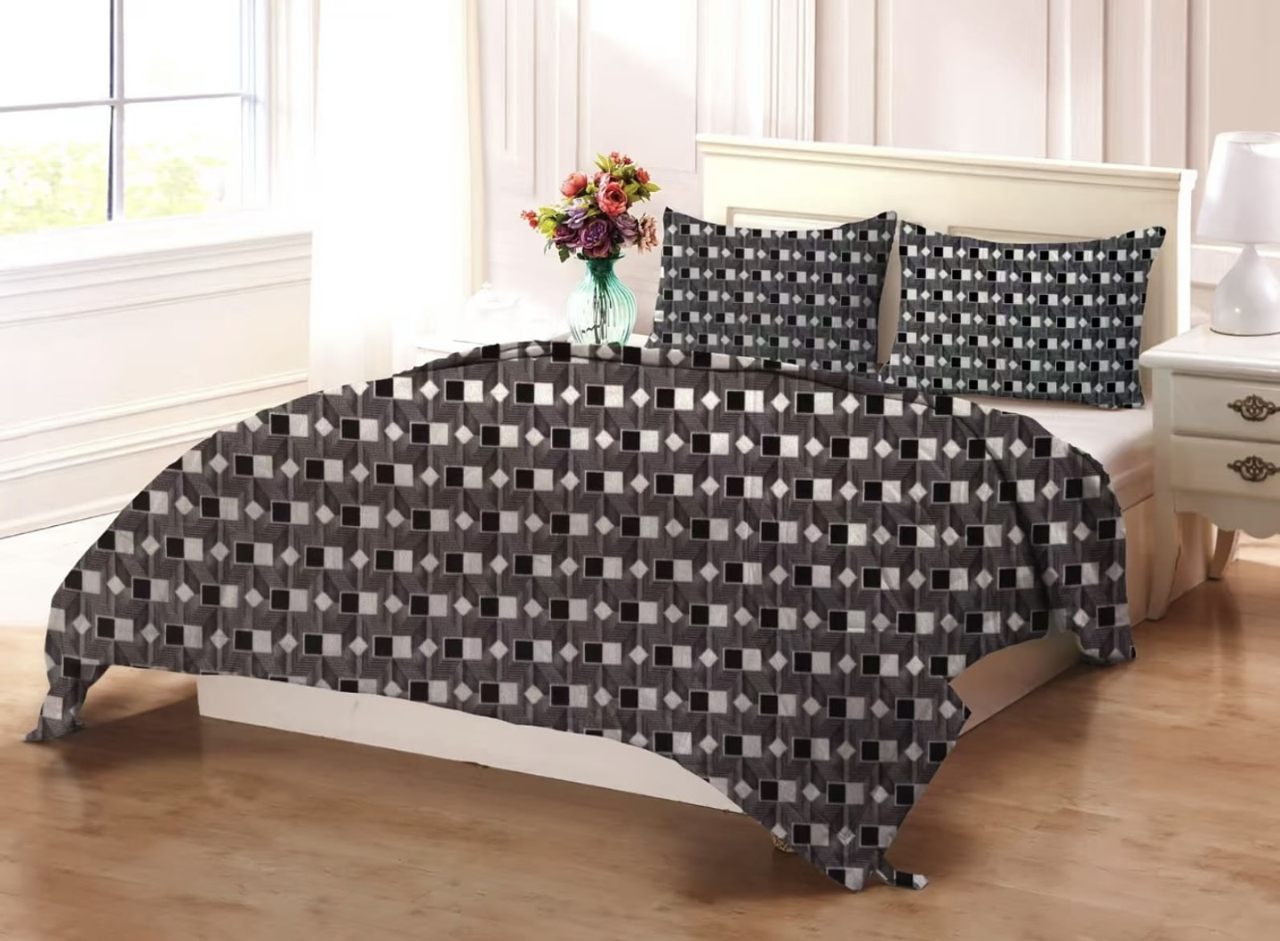 SET DE SABANA DE POLAR CON DISEÑO KING 2.5 PLAZAS  4