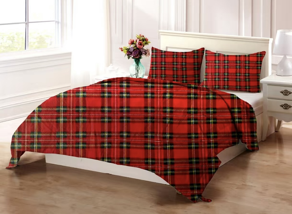 SET DE SABANA DE POLAR CON DISEÑO KING 2.5 PLAZAS  8