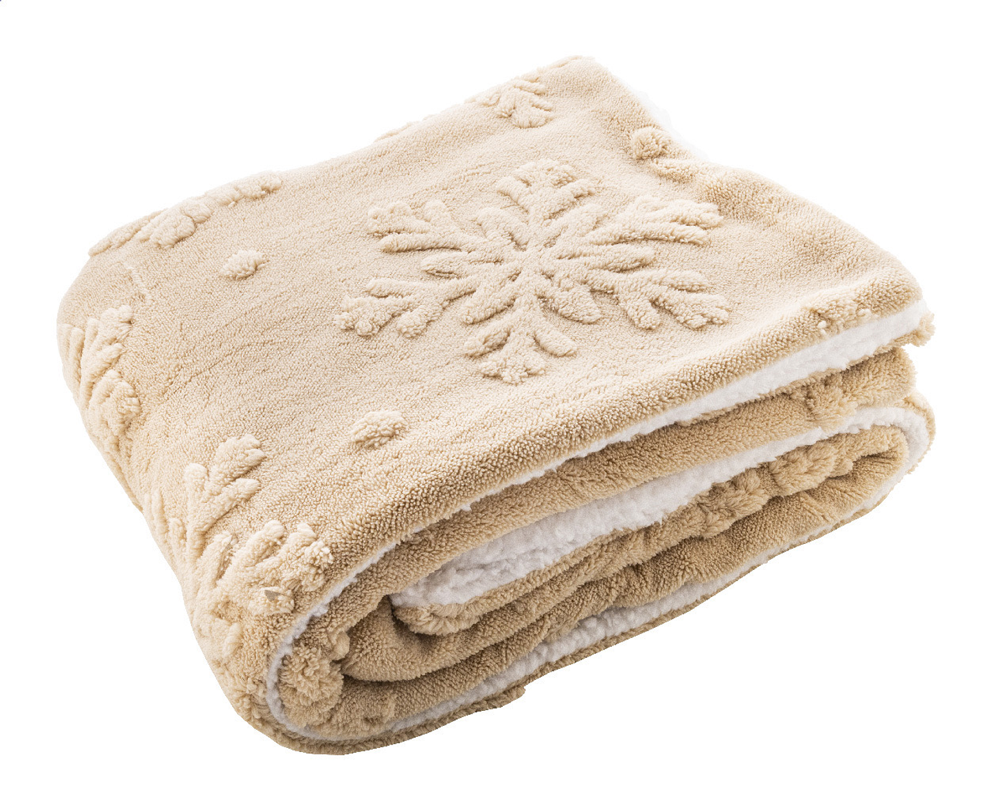 FRAZADA TEXTURIZADA COPO DE NIEVE CON CHIPORRO DE 1 PLAZA 120x203CM 3